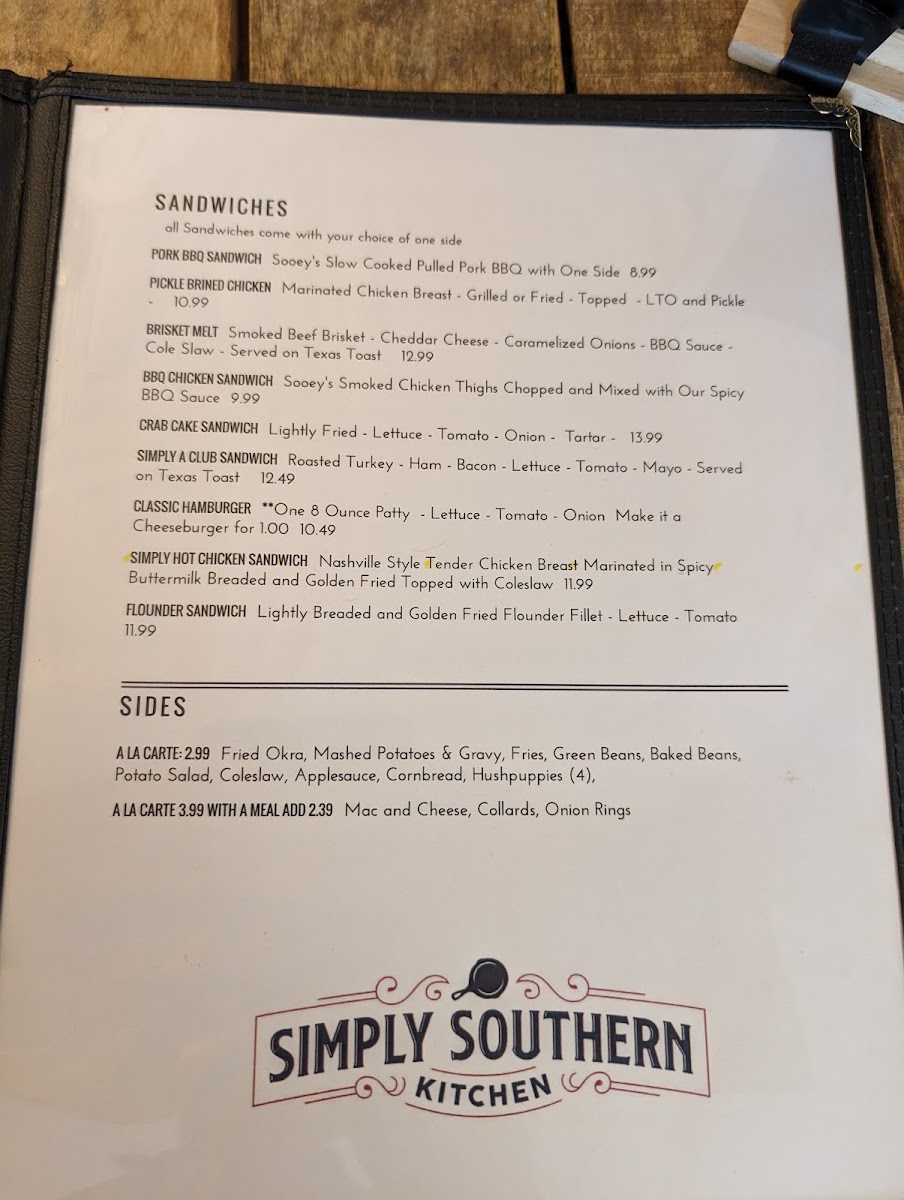 Menu Simply Southern Kitchen-2