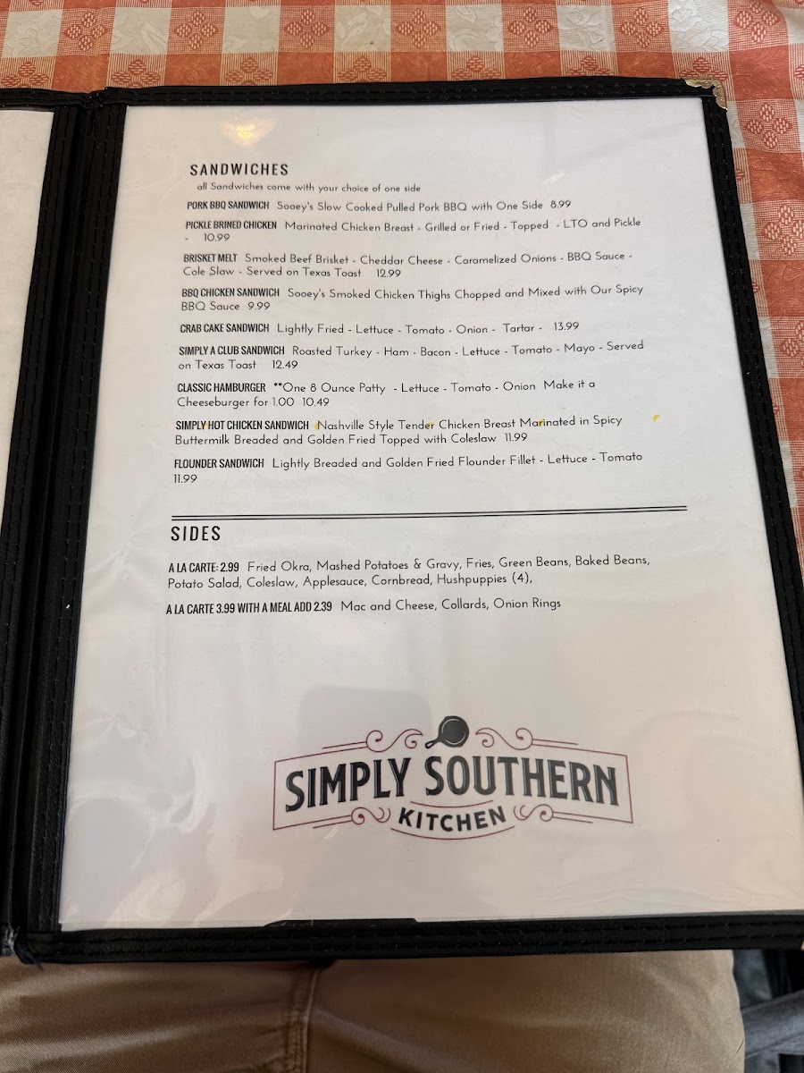 Menu Simply Southern Kitchen-7