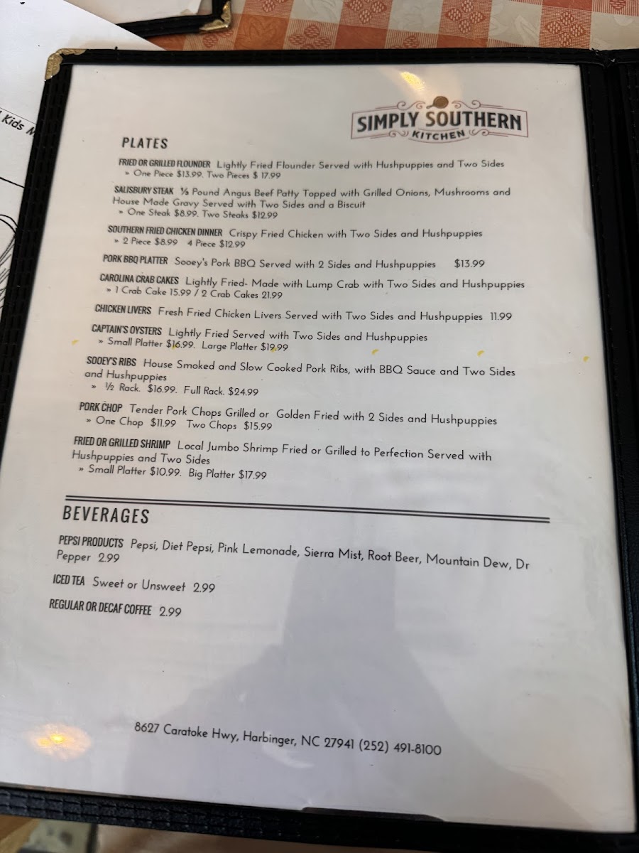 Menu Simply Southern Kitchen-8